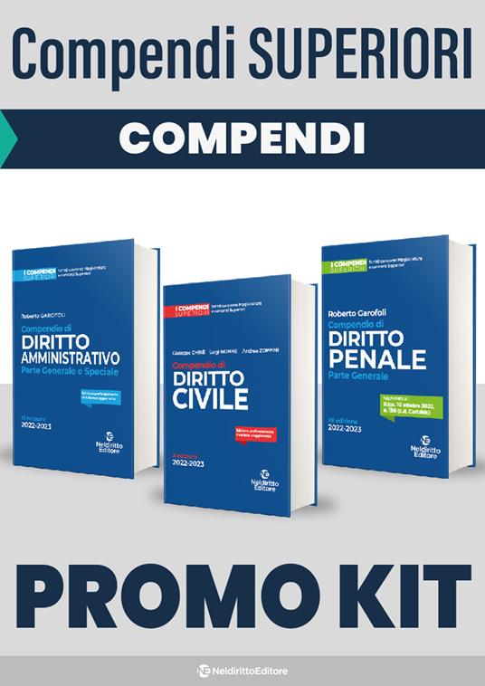 Kit Compendio superiore di diritto amministrativo-Compendio di diritto civile-Compendio di diritto penale. Parte generale - Roberto Garofoli - copertina