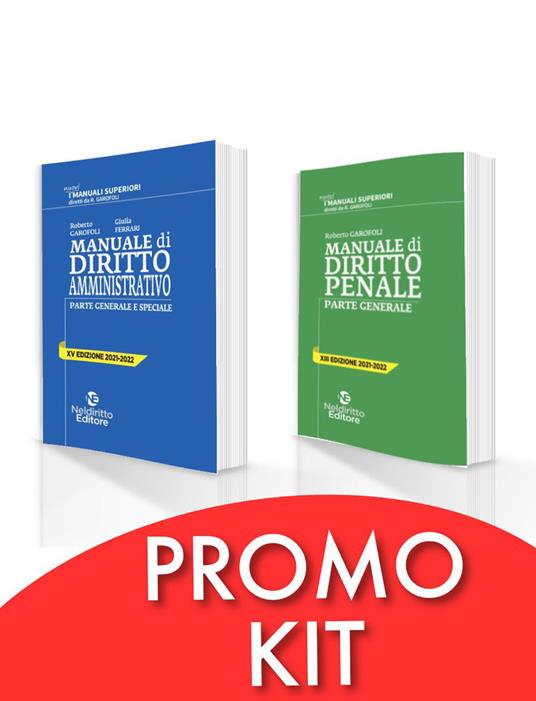 Kit manuali superiori: Manuale di diritto penale. Parte generale-Manuale di diritto amministrativo - copertina