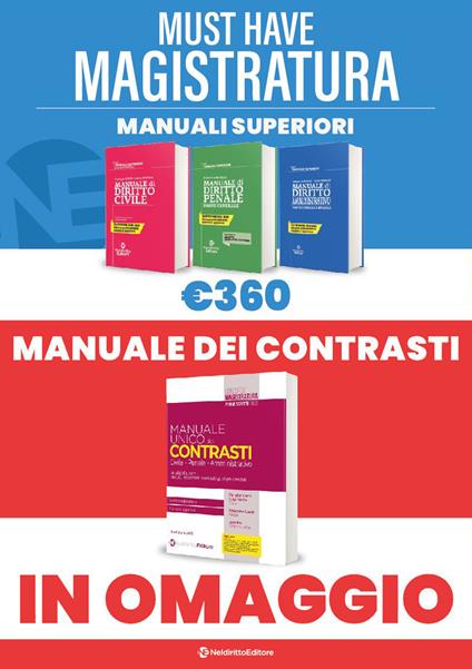 Must have magistratura: Kit 3 Manuali superiori-Manuale Unico dei Contrasti - copertina
