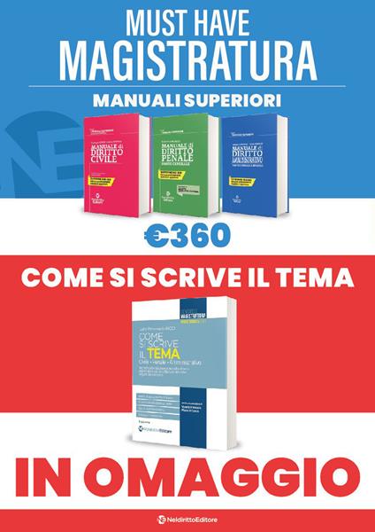 Must have magistratura: Kit 3 Manuali superiori-Come si scrive il tema - copertina