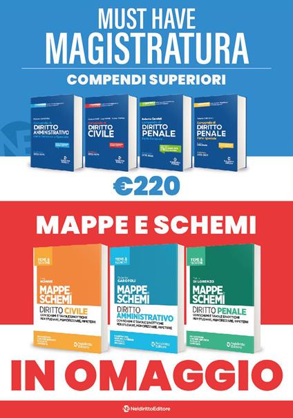 Must have magistratura: Kit 4 compendi superiori + 3 Mappe e schemi - copertina
