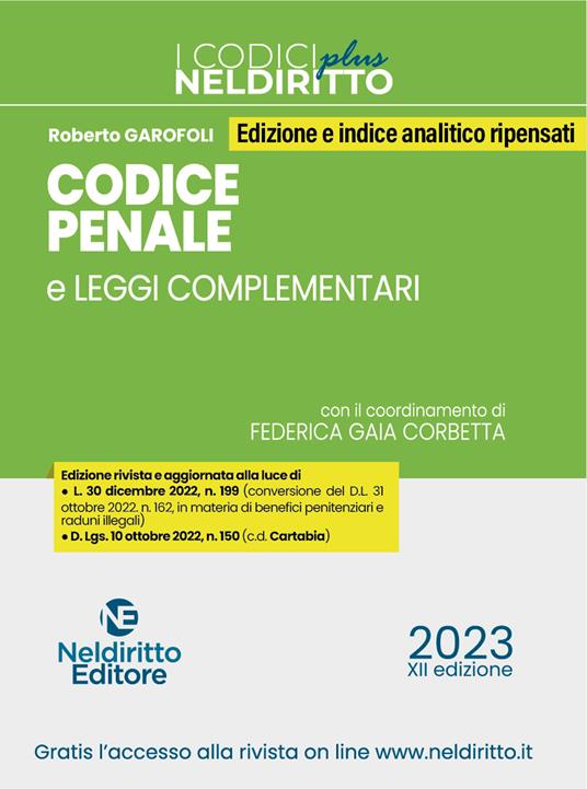 Codice penale e leggi complementari - Roberto Garofoli - copertina