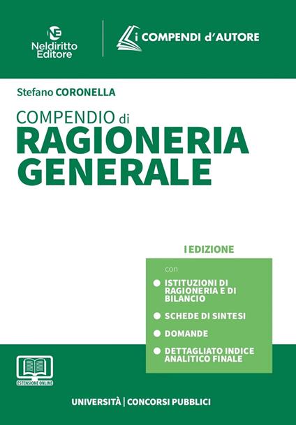 Compendio di ragioneria generale. Con espansione online - Stefano Coronella - copertina