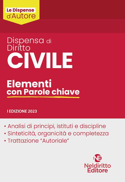 Dispensa di diritto civile (diritto privato). Elementi con parole chiave - Mattia Cherubini,Elena Berto - copertina