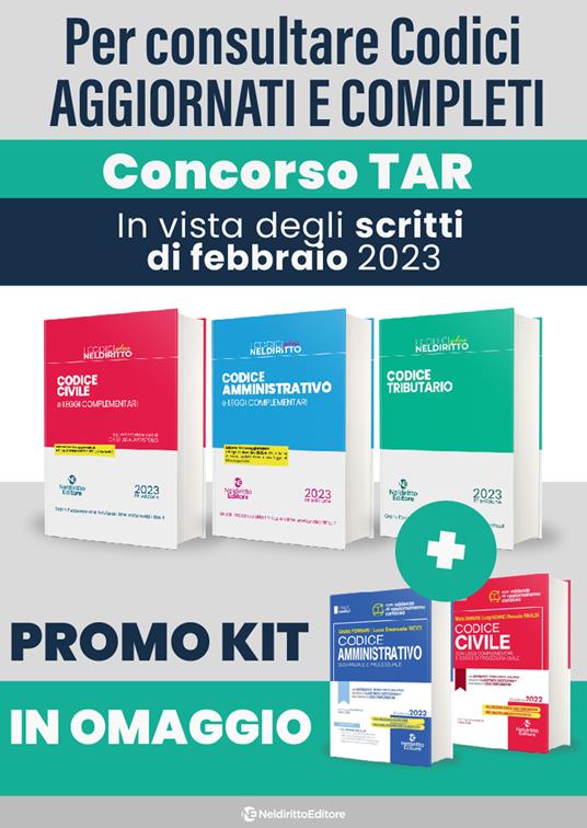 Speciale kit TAR 2023: Codice civile plus-Codice amministrativo plus-Codice tributario plus-Codice civile-Codice amministrativo - copertina