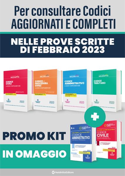 Speciale kit TAR 2023: Codice civile plus-Codice procedura civile plus-Codice amministrativo plus-Codice tributario plus -Codice civile-Codice amministrativo. Nuova ediz. - copertina