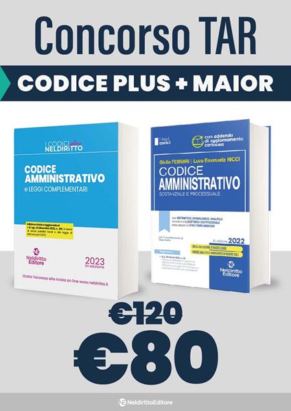 Kit TAR 2023: Codice Amministrativo Plus-Codice amministrativo sostanziale e processuale - copertina