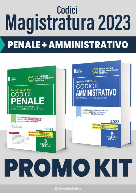 Kit codici magistratura 2023. Codice penale+Codice amministrativo - Roberto Garofoli - copertina