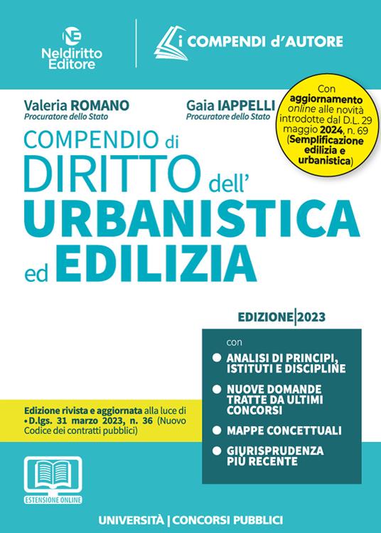 Compendio di edilizia ed urbanistica 2023 - Gaia Iappelli,Valeria Romano - copertina