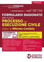 Formulario ragionato del nuovo processo dell'esecuzione civile dopo la riforma Cartabia
