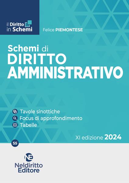 Schemi di diritto amministrativo 2024 - Felice Piemontese - copertina