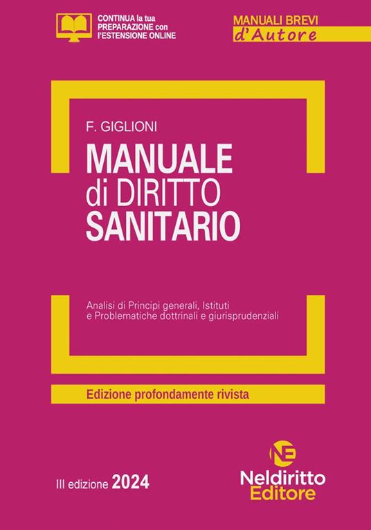 Manuale di diritto sanitario - Fabio Giglioni - copertina