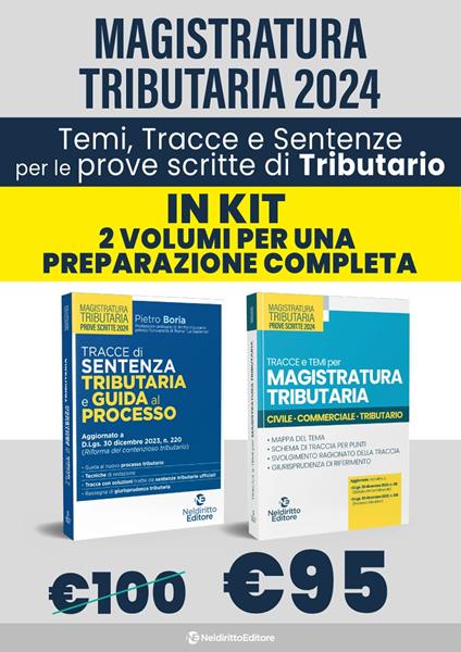 Kit temi, tracce e sentenze per la prova scritta di Magistratura tributaria 2024 - copertina