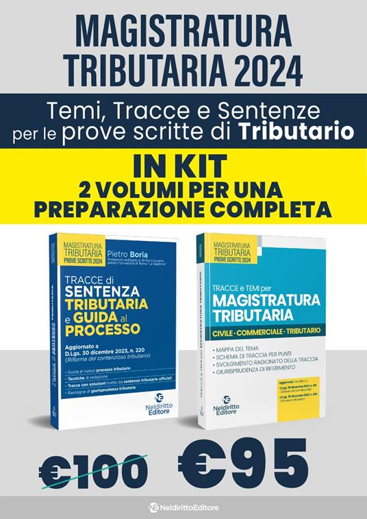 Kit temi, tracce e sentenze per la prova scritta di Magistratura tributaria 2024 - copertina