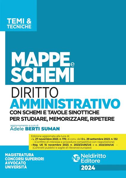 Mappe e schemi di diritto amministrativo. Nuova ediz. - copertina