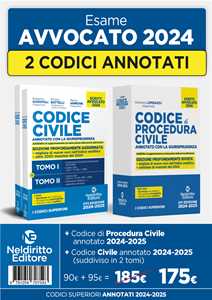 Kit Codice civile + Procedura civile annotato con la giurisprudenza per l'esame di avvocato 2024