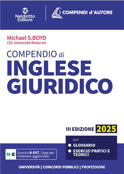 Compendio di Inglese giuridico 2025 (Legal English) - Boyd S. Micheal - copertina