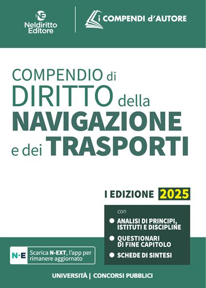 Compendio di diritto della navigazione e dei trasporti 2025 - G. Miccolis - copertina