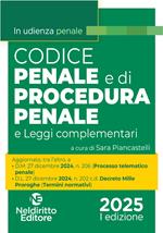 Codice penale e di procedura penale normativo in udienza 2025