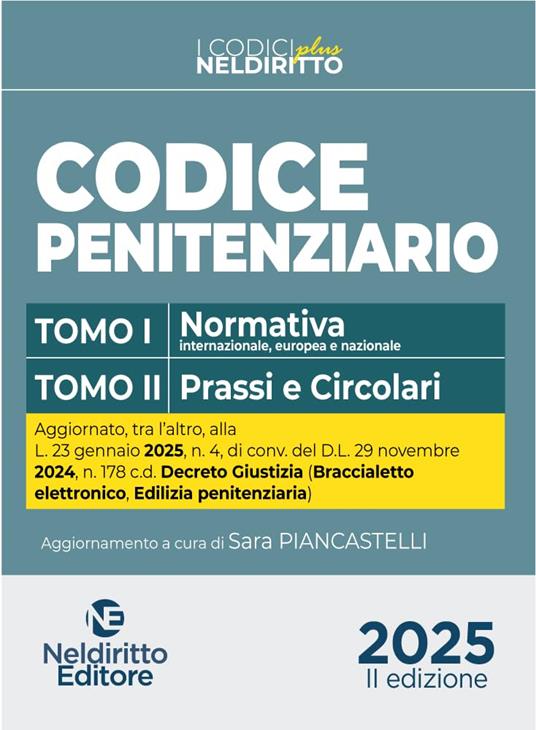 Codice penitenziario - Sara Piancastelli - copertina