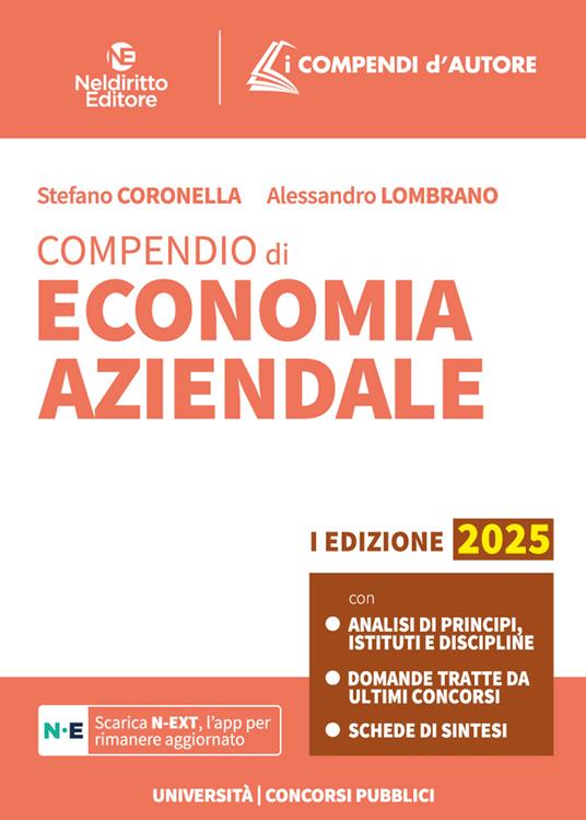 Compendio di economia aziendale 2025 - Stefano Coronella,Alessandro Lombardo - copertina
