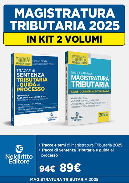 Concorso Magistratura Tributaria: kit 2 volumi per una preparazione completa alla prova scritta 2025. Nuova ediz. - copertina