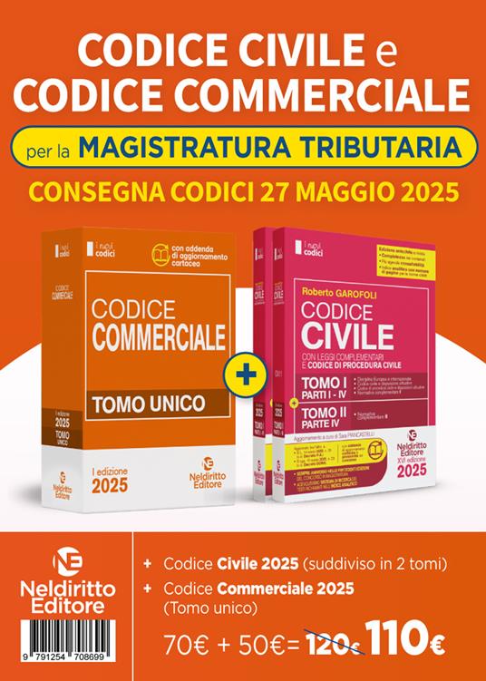 Kit Codice di Diritto Civile e diritto Commerciale per il concorso in Magistratura tributaria - Roberto Garofoli - copertina