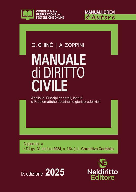 Manuale di diritto civile. Con espansione online - Giuseppe Chiné,Andrea Zoppini - copertina