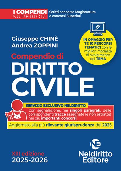 Compendio superiore di Diritto Civile 2025-2026 per il concorso in magistratura e per i concorsi superiori - copertina