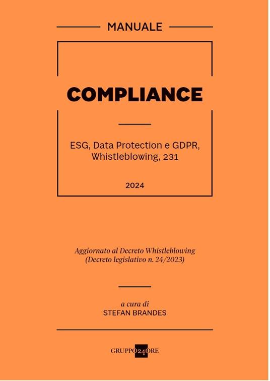 Compliance. ESG, Data Protection e GDPR, Whistleblowing, 231 - copertina