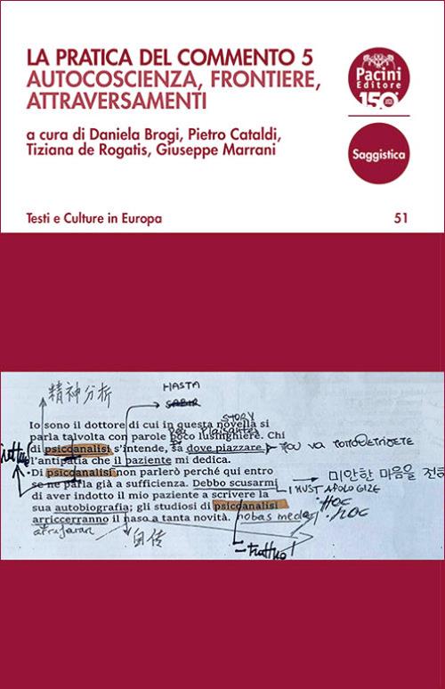 La pratica del commento. Vol. 5: Autocoscienza, frontiere, attraversamenti - copertina