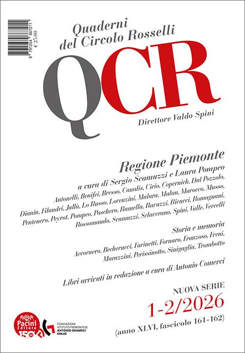 QCR. Quaderni del Circolo Rosselli (2026). Vol. 1-2: Regione Piemonte - copertina