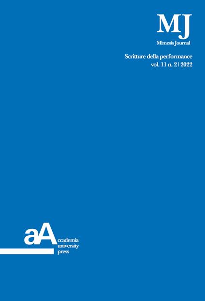 Mimesis journal (2022). Vol. 11/2: Scritture della performance - copertina