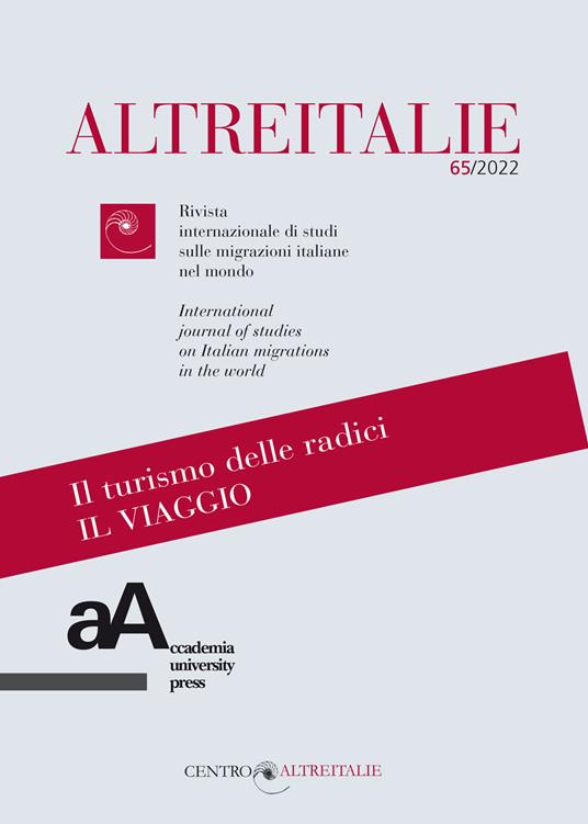 Altreitalie. Rivista internazionale di studi sulle popolazioni di origine italiana nel mondo (2022). Vol. 65 - copertina