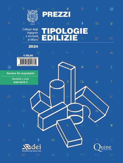 Prezzi tipologie edilizie 2024 - Collegio degli ingegneri e architetti di Milano - copertina