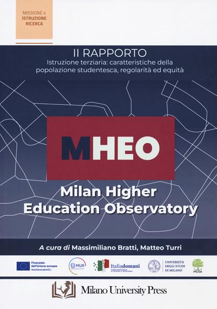 II rapporto MHEO. Istruzione terziaria: caratteristiche della popolazione studentesca, regolarità ed equità - copertina