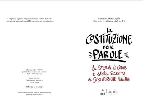 La Costituzione nelle parole. La storia di come è stata scritta la Costituzione italiana - Susanna Mattiangeli - 2