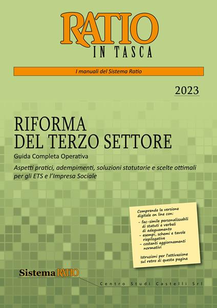 La riforma del terzo settore. Guida completa operativa. Aspetti pratici, adempimenti, soluzioni statutarie e scelte ottimali per gli ETS e l'impresa sociale - copertina