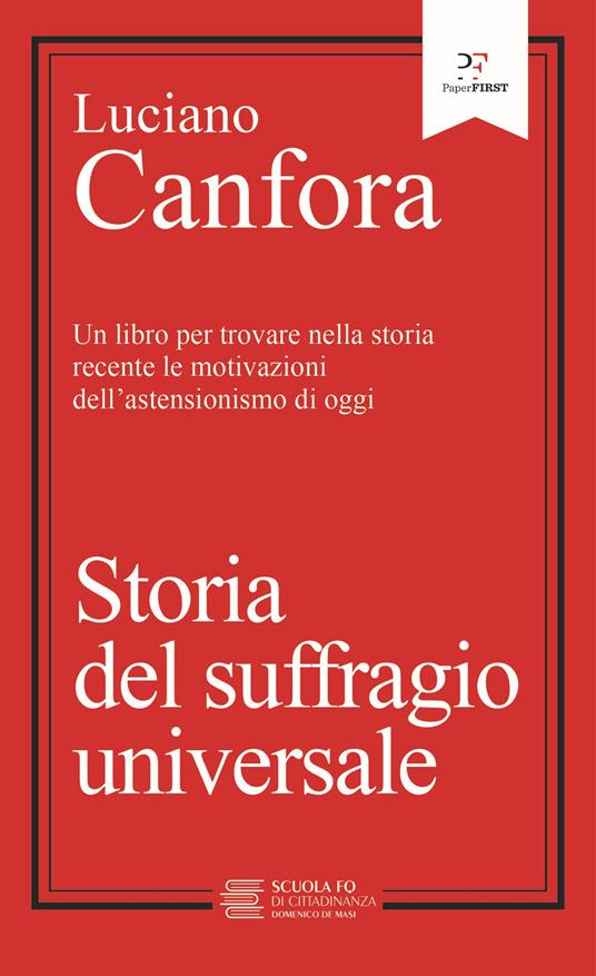 Storia del suffragio universale - Luciano Canfora - copertina