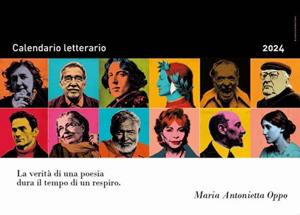 Calendario letterario 2024-Maria Antonietta Oppo - Maria Antonietta Oppo - copertina