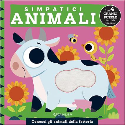 Simpatici animali. Accarezza puzzle. Ediz. a colori - Marta Sorte - copertina