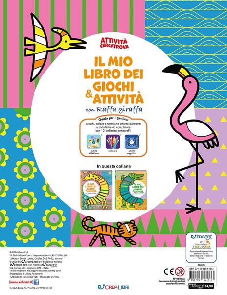 Il mio libro dei giochi & attività con Raffa giraffa. Ediz. illustrata. Con 12 pennarelli - 3