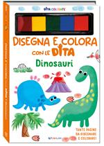 Dinosauri. Dita colorate. Disegna e colora con le dita. Ediz. a colori. Ediz. a spirale. Con 5 5 inchiostri colorati per dita