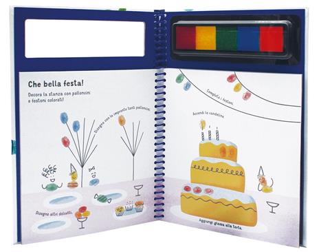 Amici animali. Disegna e colora con le dita. Dita colorate. Ediz. a colori. Ediz. a spirale. Con 5 inchiostri colorati per dita - 4