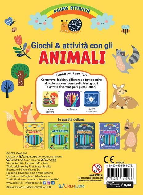 Giochi & attività con gli animali. Prime attività. Ediz. illustrata. Con pennarelli - 4