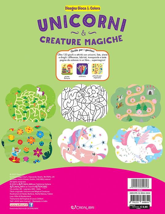 Unicorni & creature magiche. Disegna gioca & colora. Ediz. a colori - 3