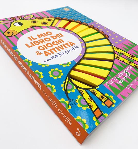 Il mio libro dei giochi & attività con Raffa giraffa. Attività cercatrova. Ediz. illustrata. Con 12 pennarelli - copertina