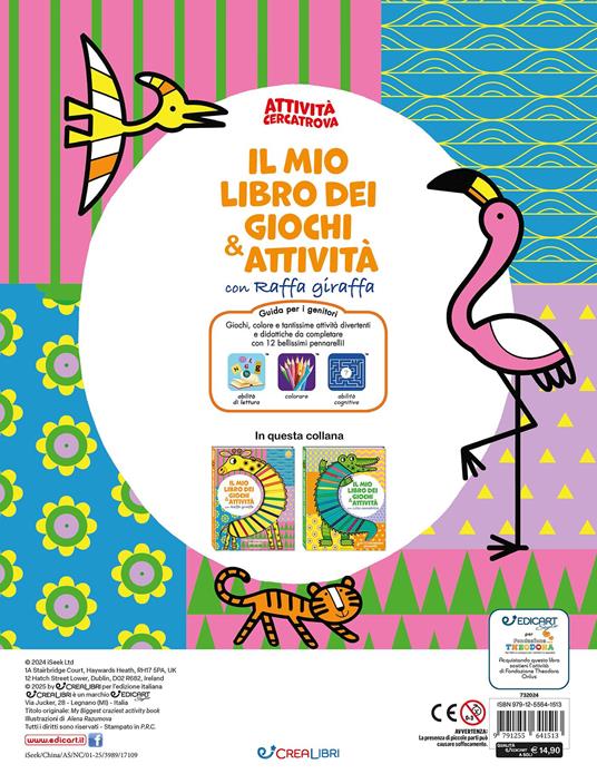 Il mio libro dei giochi & attività con Raffa giraffa. Attività cercatrova. Ediz. illustrata. Con 12 pennarelli - 4