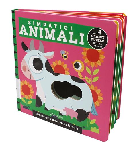 Simpatici animali. Accarezza puzzle. Ediz. a colori - copertina