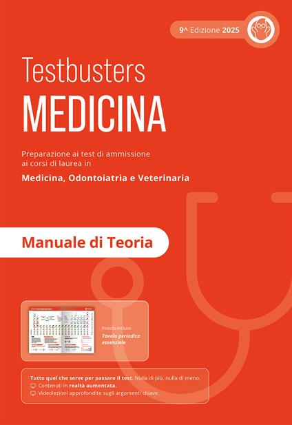 Testbusters Test di Medicina 2025 - Manuale di Teoria - copertina